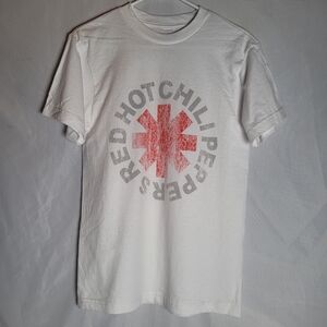 Red Hot Chili Peppers White Graphic Band Tee Size Small NWOT